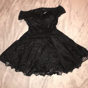 black off the shoulder party dress